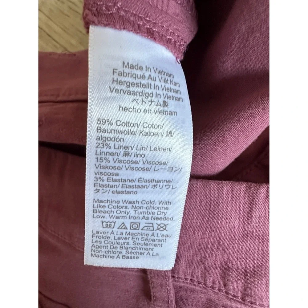 J. Crew NWT patch pocket Cotton Lizzie Pant dark pink women's size 31P petite